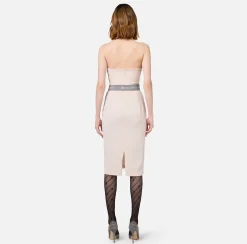 Abito midi in fresco lana con cintura