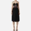 Abito midi in tulle plissettato