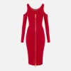 Abito midi in viscosa con zip