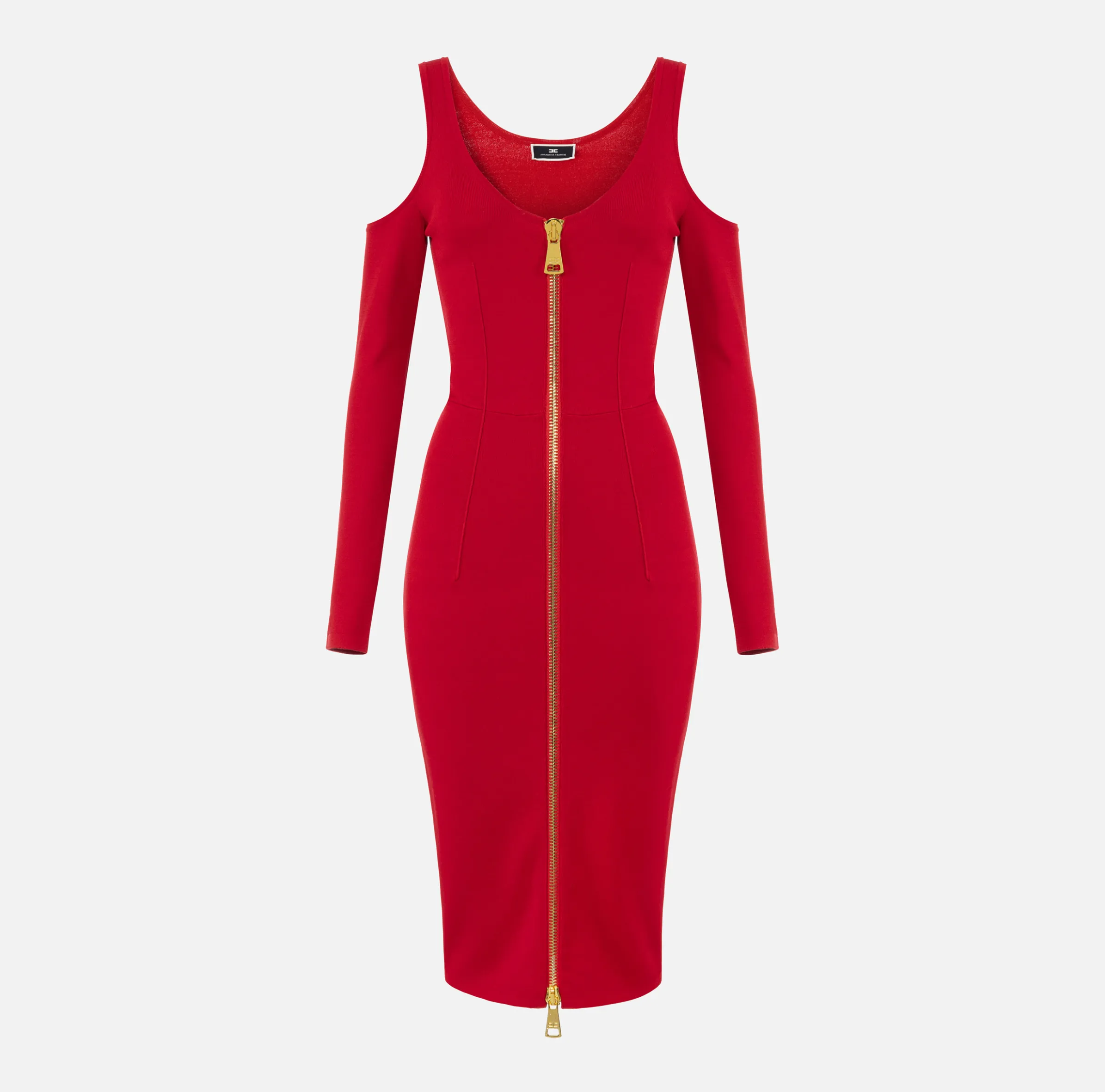 Abito midi in viscosa con zip