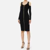 Abito midi in viscosa con zip