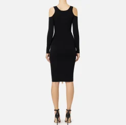 Abito midi in viscosa con zip