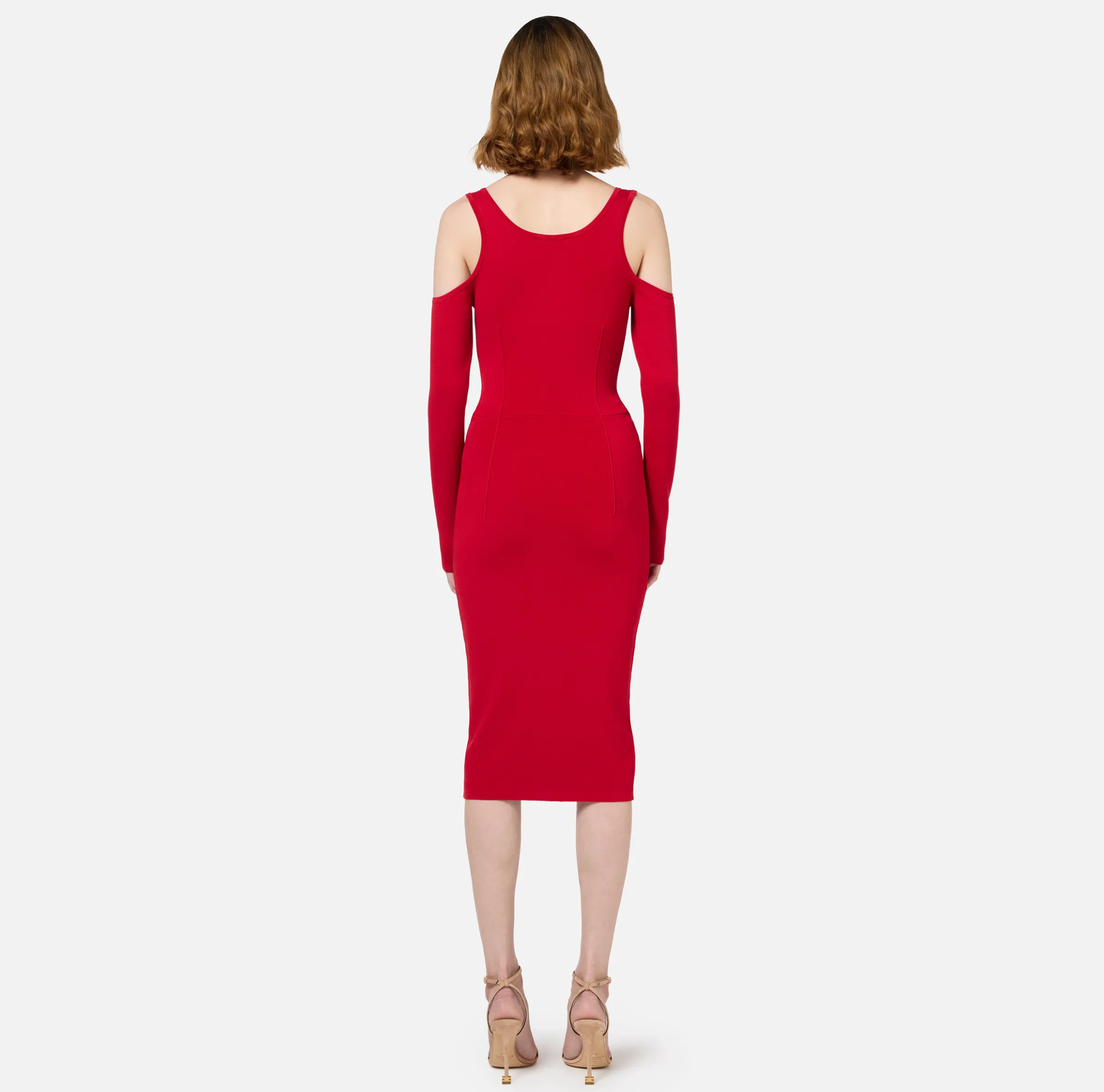 Abito midi in viscosa con zip