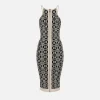 Abito midi logo jacquard