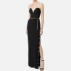 Abito red carpet in crêpe con scollo bustier