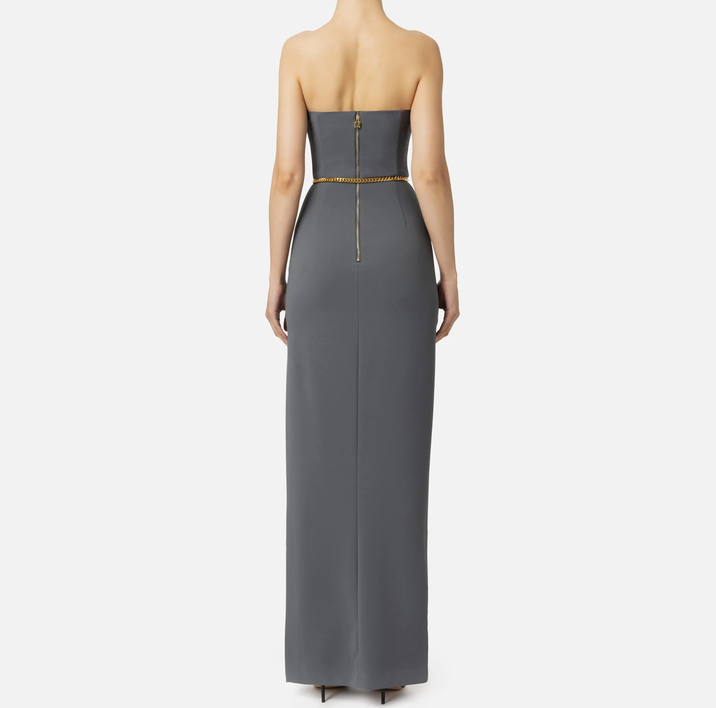 Abito red carpet in crêpe con scollo bustier