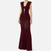 Abito red carpet in jersey lurex con reggiseno