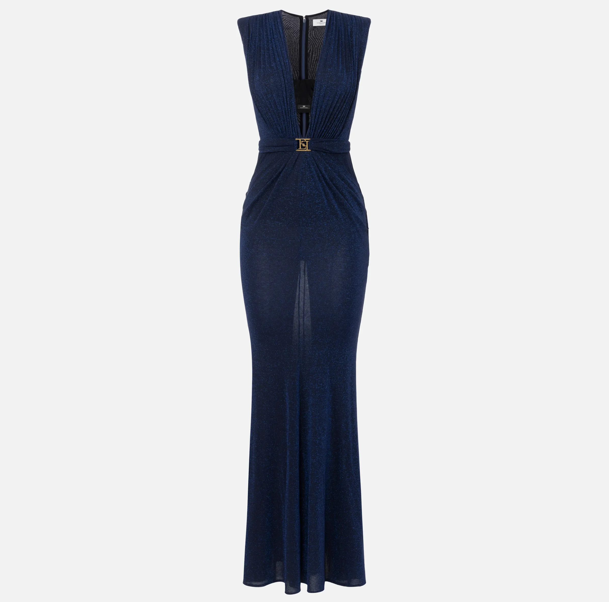Abito red carpet in jersey lurex con reggiseno