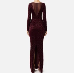 Abito red carpet in lycra flock e tulle