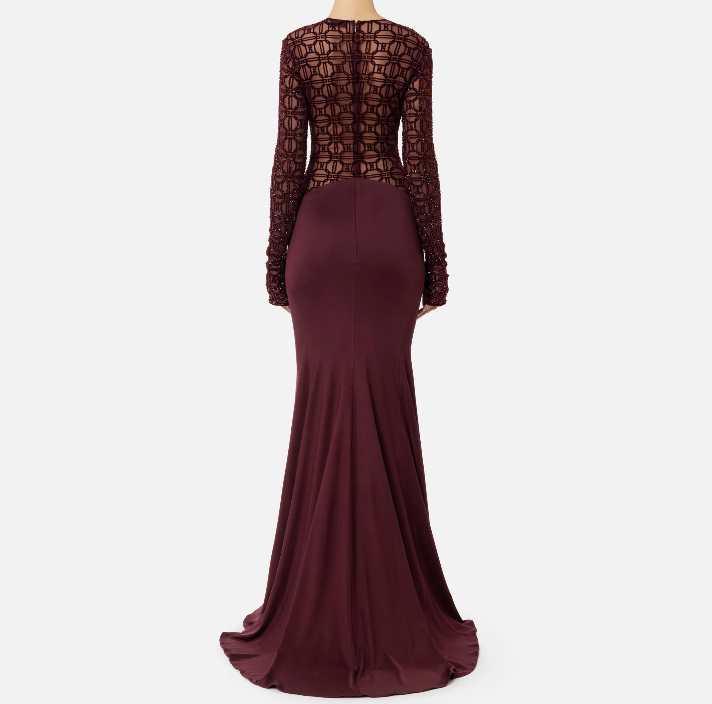 Abito red carpet in tulle flock ricamato