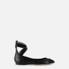 Ballerina in nappa con elastici jacquard