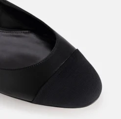 Ballerina in nappa con elastici jacquard