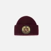 Beanie in lana con patch logo