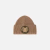 Beanie in lana con patch logo