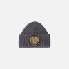 Beanie in lana con patch logo