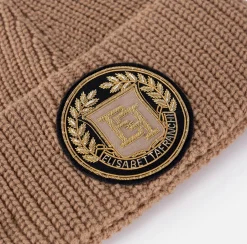 Beanie in lana con patch logo