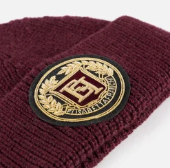 Beanie in lana con patch logo
