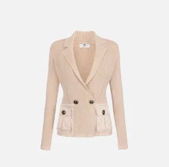 Blazer con tasche in vela tecnica