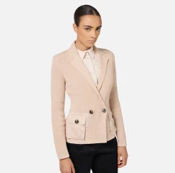 Blazer con tasche in vela tecnica