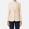 Blazer in crêpe con revers a lancia