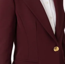 Blazer in crêpe con revers a lancia
