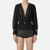 Blusa in georgette con baschina