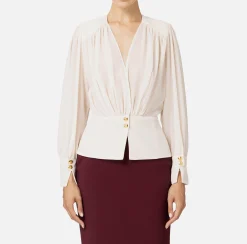 Blusa in georgette con baschina