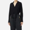 Blusa in georgette con foulard