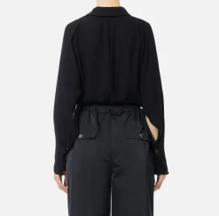 Blusa in georgette con foulard