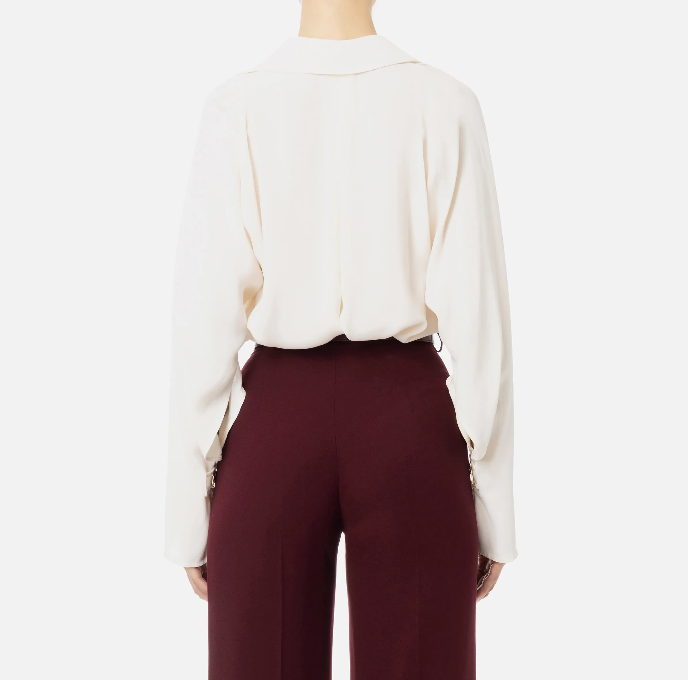Blusa in georgette con foulard