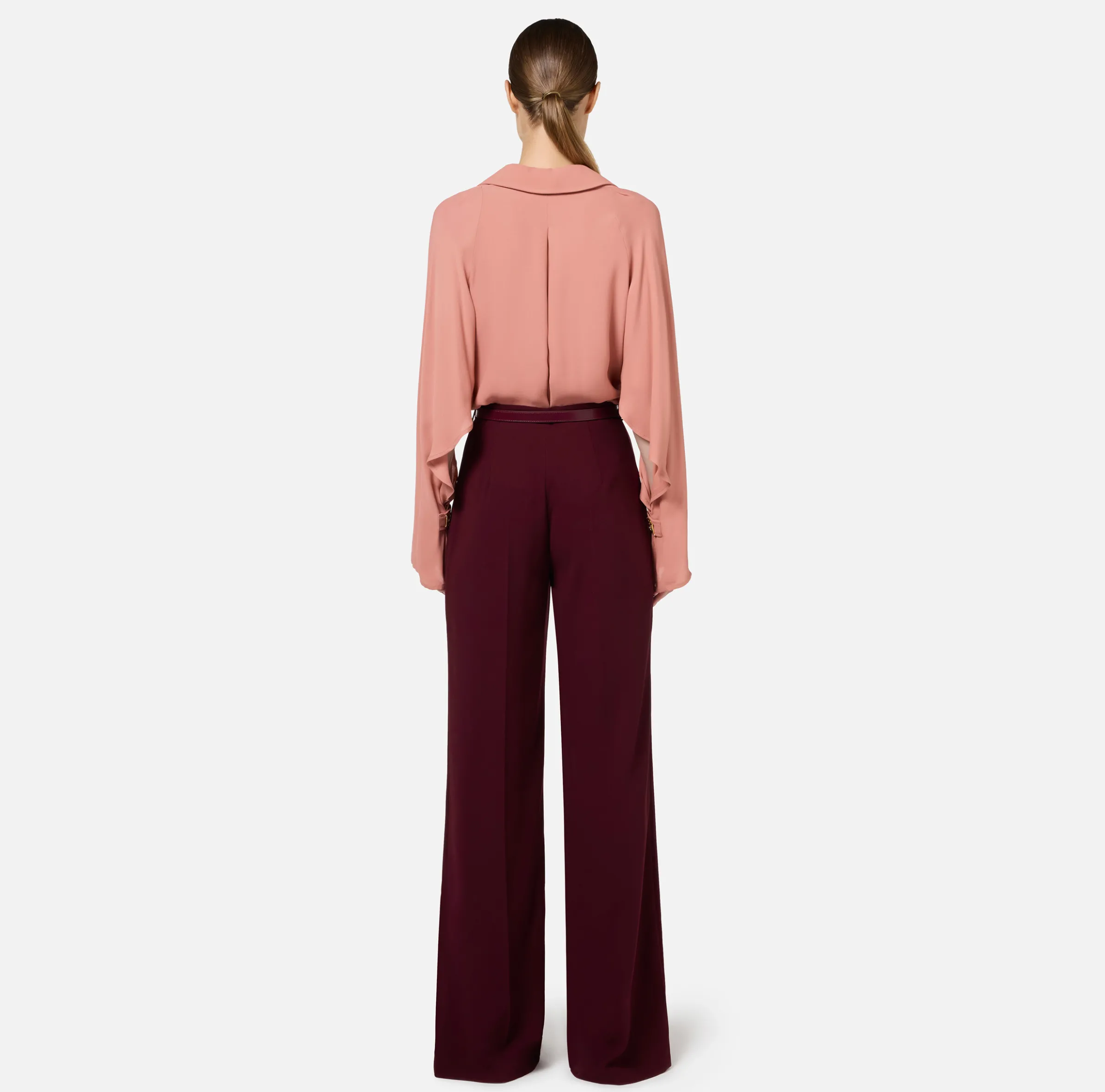 Blusa in georgette con foulard