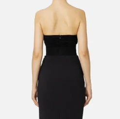 Body in jersey lurex plissettato