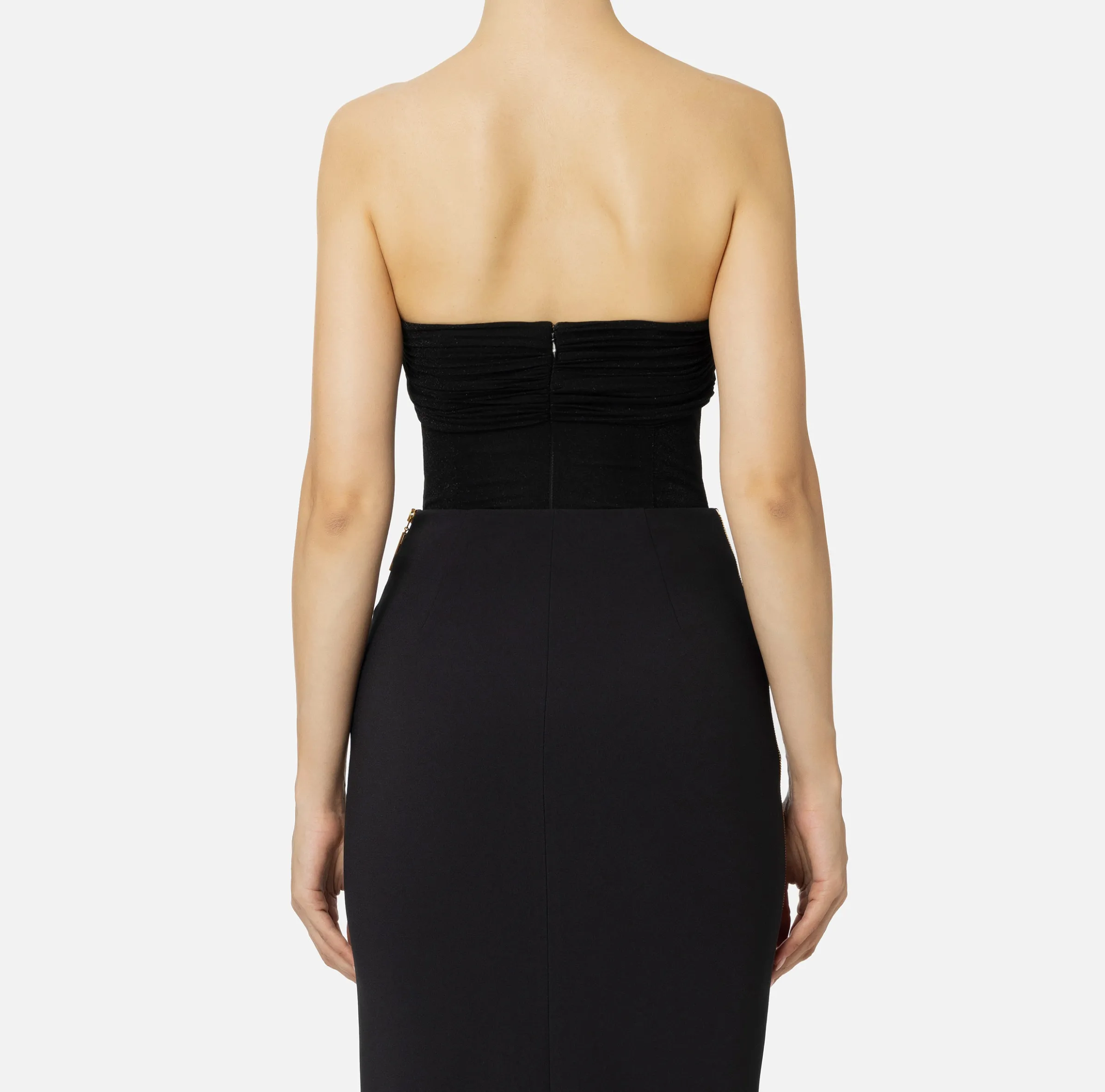Body in jersey lurex plissettato