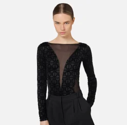 Body in lycra flock e tulle