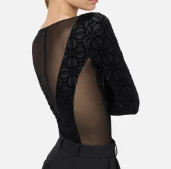 Body in lycra flock e tulle