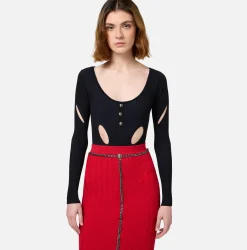 Body in misto viscosa con cut-out
