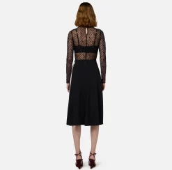 Body in tulle flock disegno diagonale