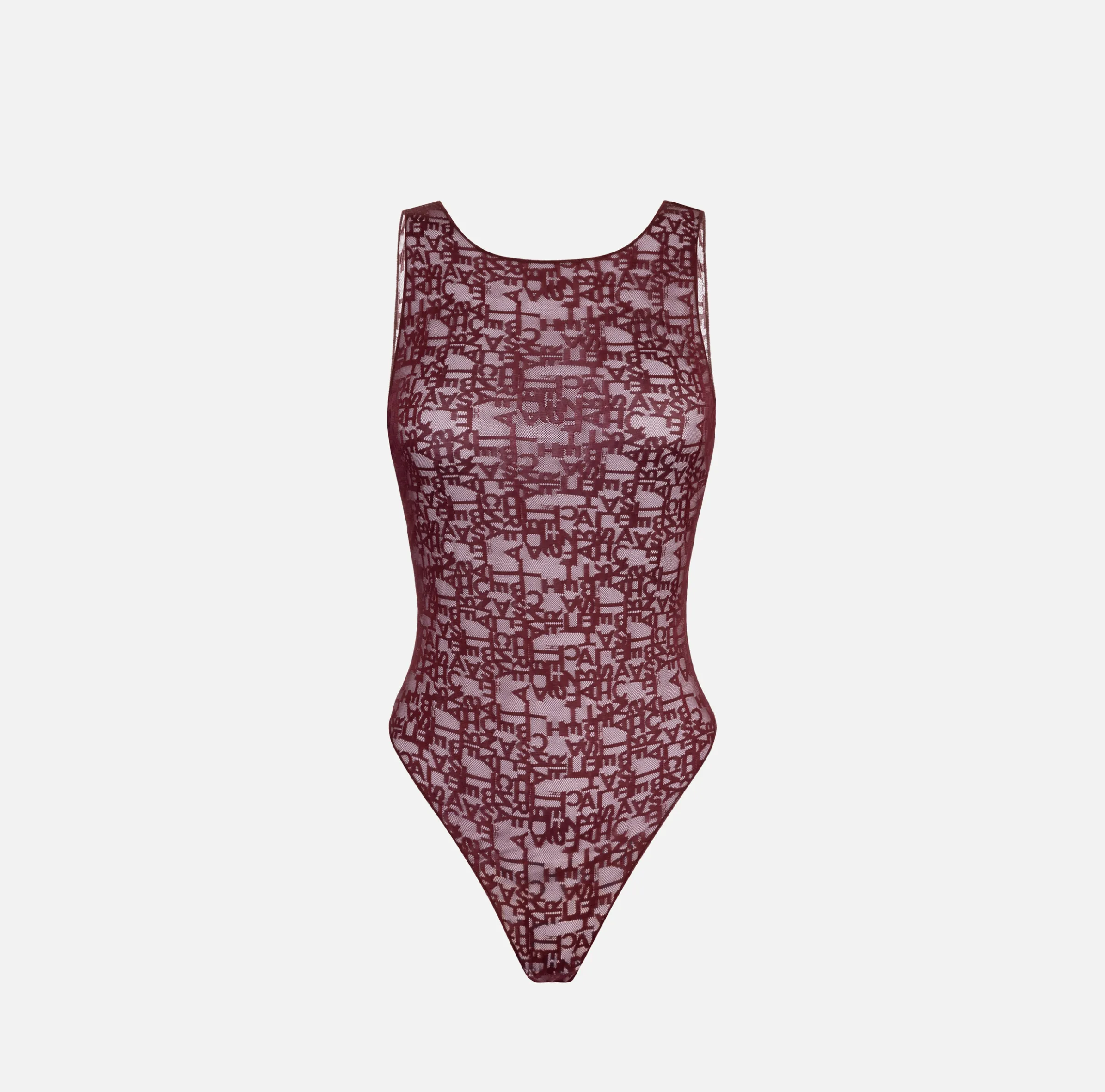 Body in tulle lettering