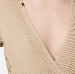 Body in viscosa e lurex a costine