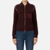 Bomber in viscosa con patch logo