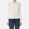 Bomber in viscosa con patch logo