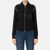Bomber in viscosa con patch logo