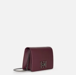 Borsa a tracolla con girello logo in metallo