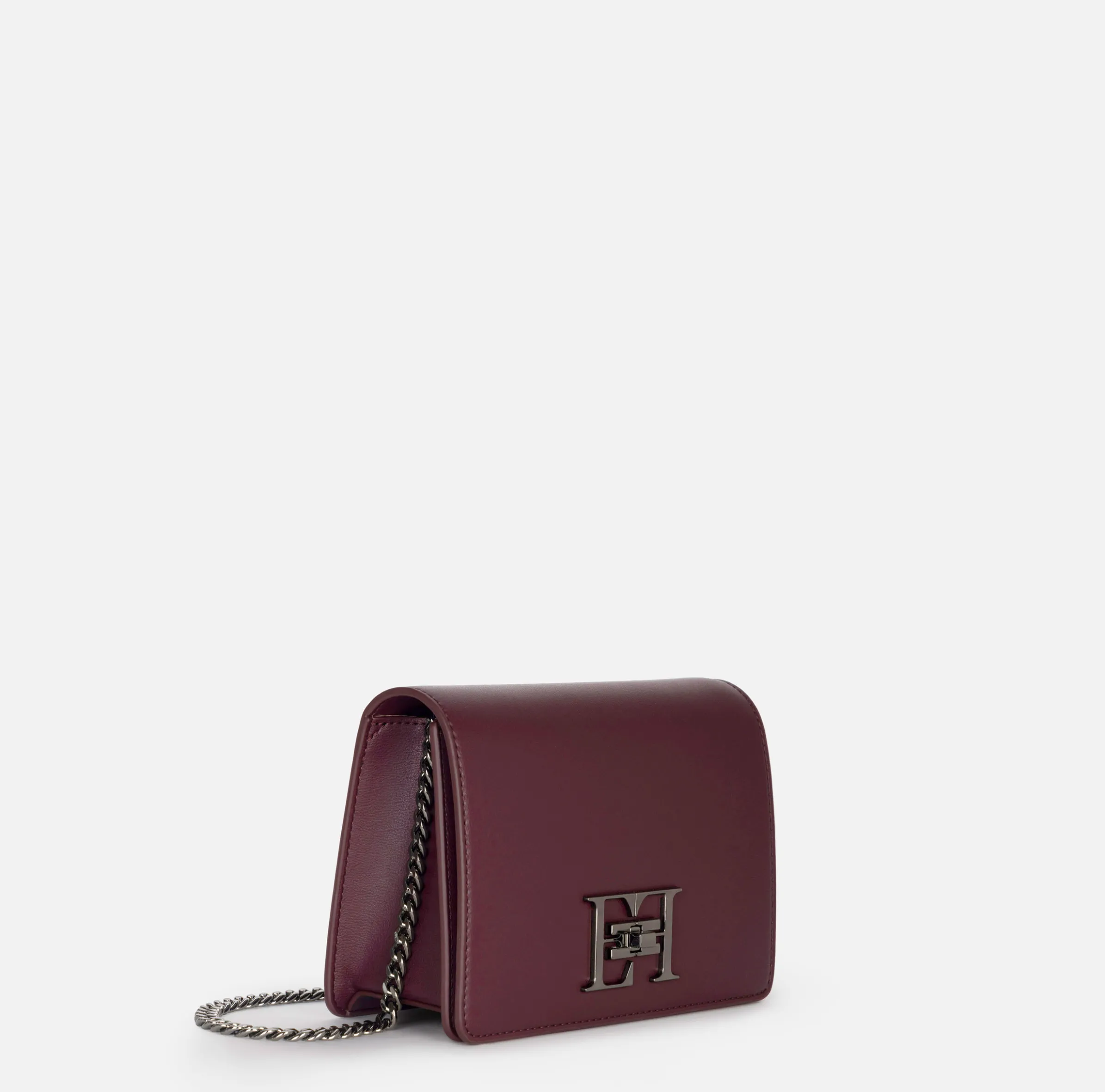 Borsa a tracolla con girello logo in metallo