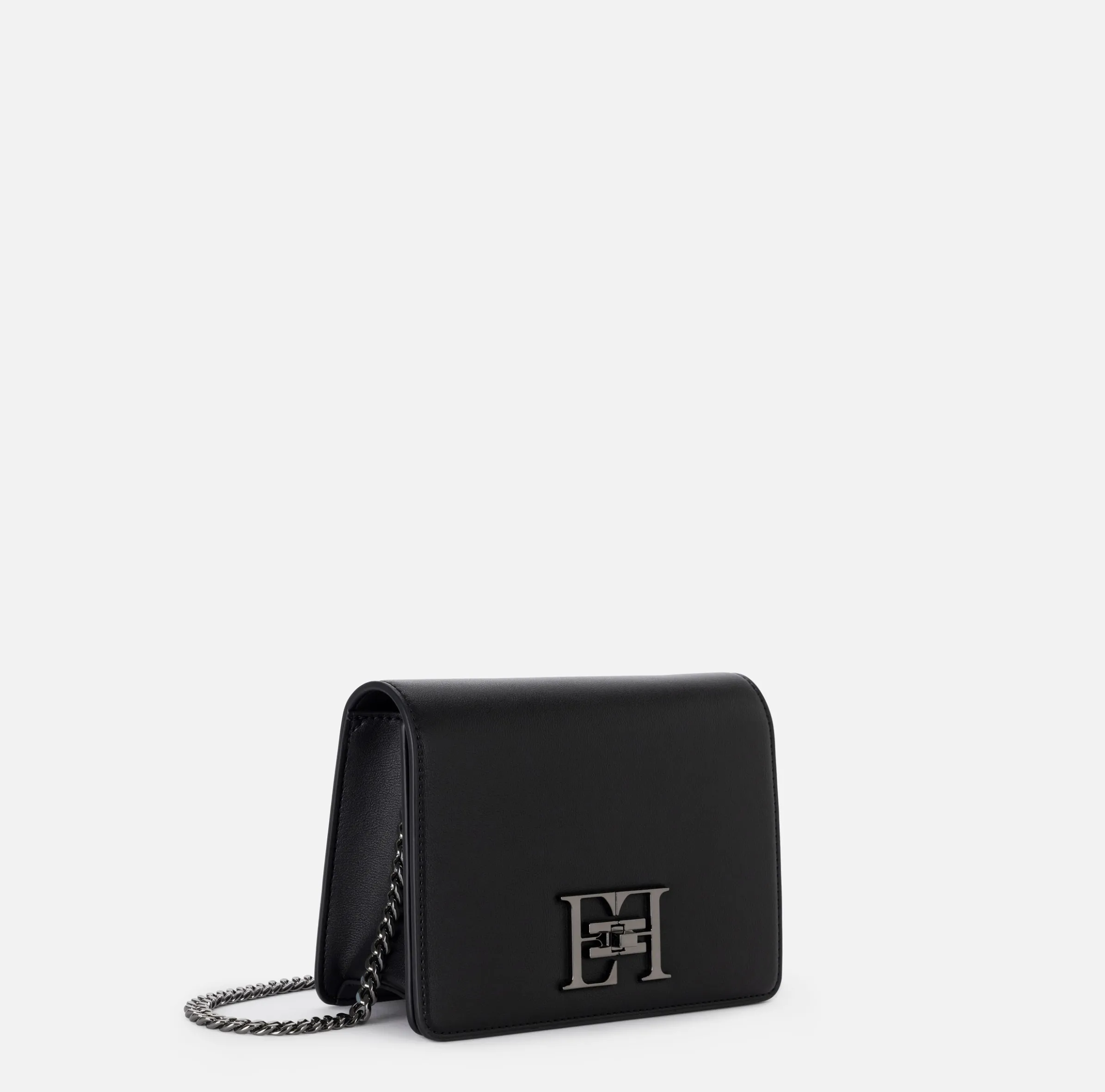 Borsa a tracolla con girello logo in metallo