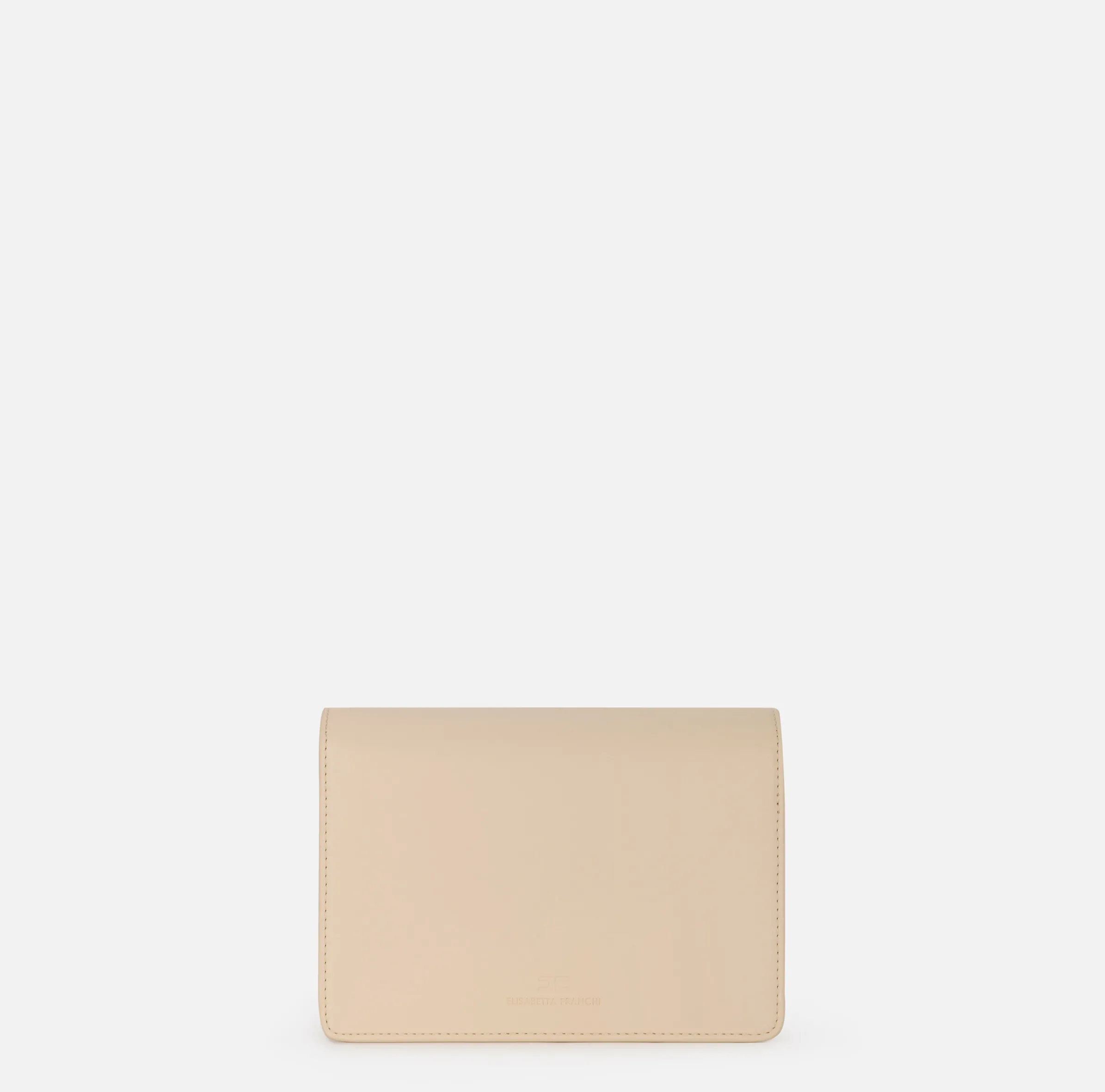 Borsa a tracolla con girello logo in metallo