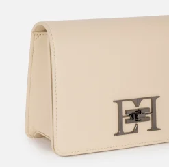 Borsa a tracolla con girello logo in metallo