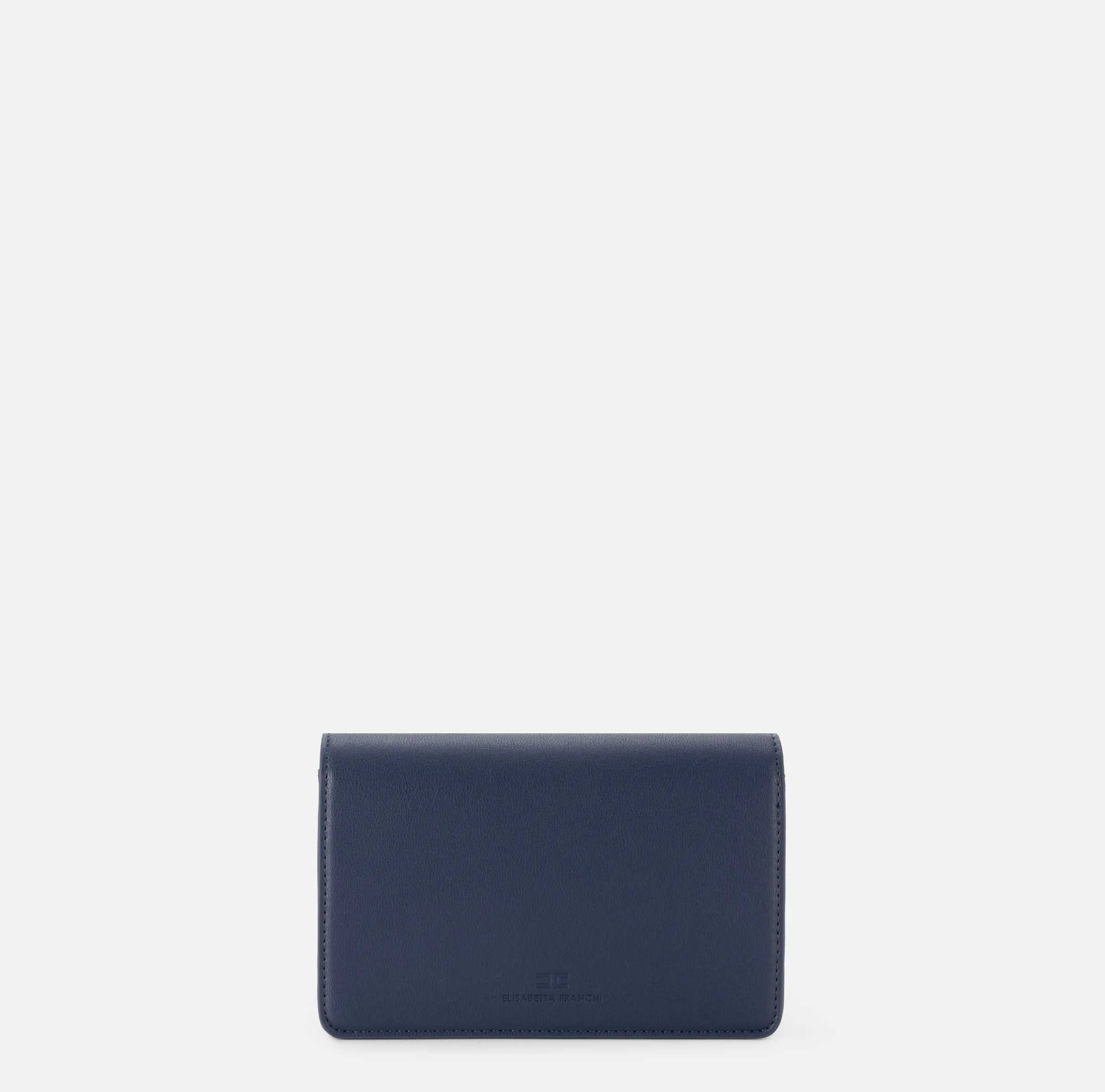 Borsa a tracolla in materiale sintetico con placca logo