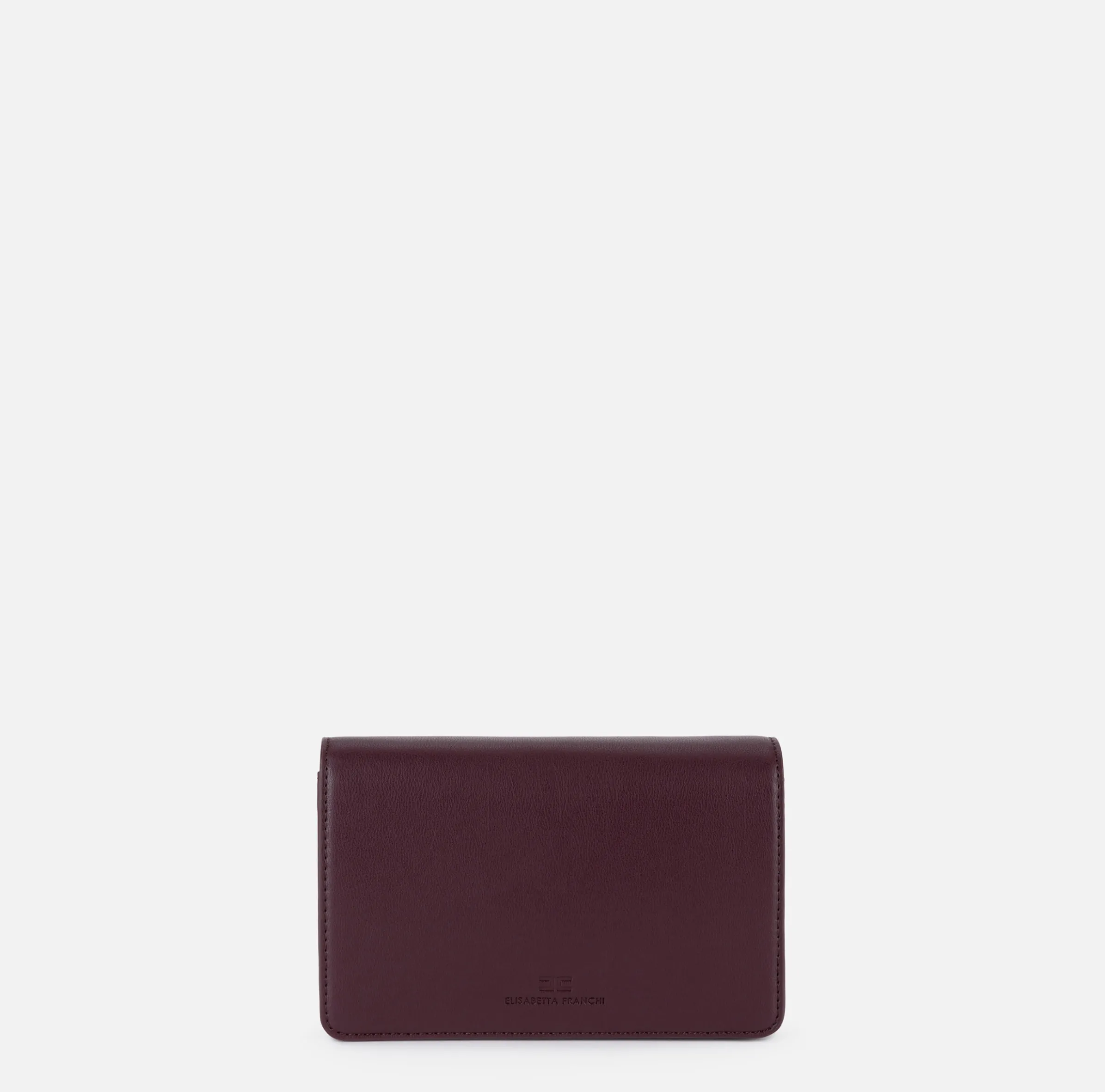 Borsa a tracolla in materiale sintetico con placca logo