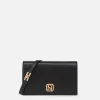 Borsa a tracolla in nappa con placca logo